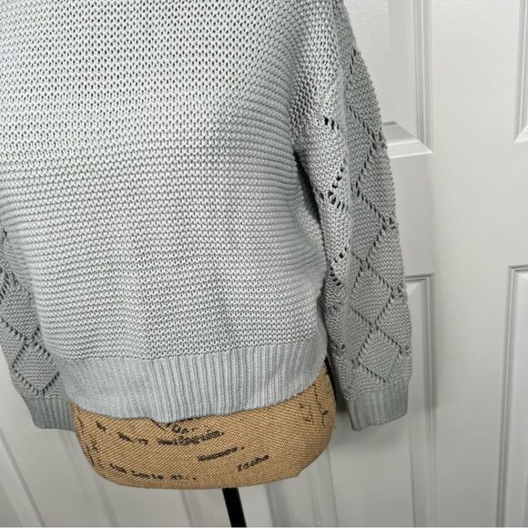 Sz XS 525 America Talia Diamond Stitch Pullover In Iceberg NWT $119 MSRP - Picture 6 of 12
